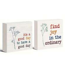 Inspirational Quote Desk Decor - 1pc Foam PVC Square Plaque With Stem & Leaf Design, Colorful Motivational Phrases For Home, Office, Garden - Perfect Gift For Family & Friends - Multicolor - View 15