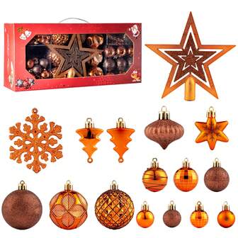 105Pcs Christmas Ball Party Favors, Multi-Item Party Favor Packs For Christmas, Shatterproof Christmas Ball Ornaments Set, Christmas Party Favors Bulk For Christmas Tree Party Holiday Indoor Decor