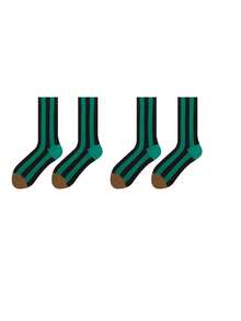 Colorful Striped Ins Fashion Skateboarding Style Vertical Striped Mid Length Socks
