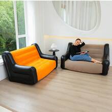 1个充气沙发 - 快速充气/放气便携式户外沙发，带收纳袋，色彩鲜艳的可折叠座椅，适合露营、海滩、后院和室内使用 - 轻便耐用，是圣诞节、万圣节、感恩节的完美礼物