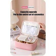 TYUI Makeup Bag Melody Makeup Organizer Travel Toiletry Bag For Women And Girls Cute Cosmetic Bag Train Case For Travel Bag Toiletry Bag For Women Make Up Storage Pink Meldu - Pinkmeldu - 查看 6