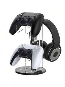 1 pieza Soporte universal de acrílico para auriculares, soporte de escritorio desmontable para teléfonos/mandos de juego/electrónica/consolas/gamers/PlayStation/accesorios - Multicolor - Ver 18