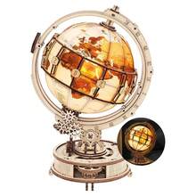 Robotime ROKR Glow-In-The-Dark Globe 3D Puzzle Set, Mechanical Building Structure Jigsaw Craft, Holiday Gift For Interior Decor, Building Toy For Teens And Adults - Multicolor - View 4