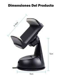 Soporte Para Celular Para Carro Universal Porta Celular Para Carro Base para Auto 360 Rotación Soporte Celular Automóvil Accesorios Teléfono Coche - Negro - Ver 13