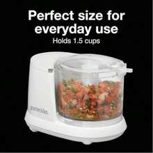 Procesador picadora de alimentos Proctor Silex 72500 capacidad de 1 5 taza 1 velocidad picadora eléctrica alimentos procesador cocina pequeño portátil - Tipo de Enchufe A USA (110-127V) - Ver 2