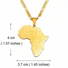 قلادة بتعليقة خريطة أفريقيا وأسماء الدول للرجال والنساء، مجوهرات خرائط أفريقية، نيجيريا، غانا