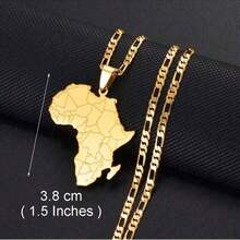 قلادة بتعليقة خريطة أفريقيا وأسماء الدول للرجال والنساء، مجوهرات خرائط أفريقية، نيجيريا، غانا