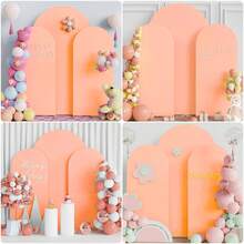 Phông nền vòm 5ft, 6ft, 6.6ft, 7.2ft, Phông nền vòm bằng vải thun co giãn 2 mặt, Thích hợp cho vòm cưới, Tiệc sinh nhật, Trang trí vòm cưới (Không bao gồm khung vòm, Chỉ bao gồm phông nền vải) - quả đào - Xem 5