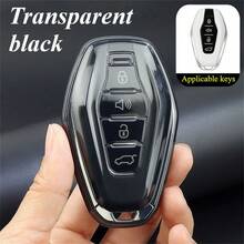 1 pieza Funda protectora de llave de coche de material TPU con 4 botones, adecuada para Chery Jetour 5PLUS X70plus X70 X90 X95 Accesorios - Multicolor - Ver 15