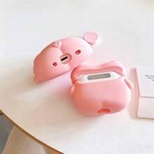 1个可爱粉色小猪造型耳机盒 - 粉色 - 查看 3