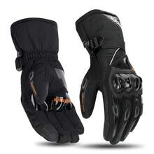 1 szt. Czarnofioletowe rękawice motocyklowe Zimowe rękawice do jazdy motocrossowej na świeżym powietrzu Ciepłe, wiatroszczelne, wodoodporne, pełne rękawiczki ochronne na motocykl Akcesoria rowerowe z ekranem dotykowym