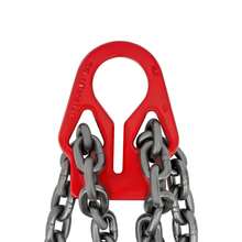 ZhdnBhnos Chain Sling, 5/16 Inch X 10Ft Lifting Chains With Hooks, G80 Engine Chain Hoist, 5 Tons/11,000lbs With 2 Leg Grab Hooks For Mining, Machinery, Ports, Building (Red) - Variant2 - View 7