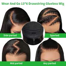 bling hair Drawstring Wear And Go Body Wave 13x4 13x6 Glueless Lace Front Wigs Human Hair 200% Density 28 30 Inch Invisible Strap 360 Full Lace Frontal Drawstring Wig 34 36 Inch Wear And Go 6x4 5x5 9x6 Lace Pre Plucked Pre Cut Glueless Wigs For Women Natural Black 13x4 13x6 Transparent Lace Front Wig - 自然 - 查看 6