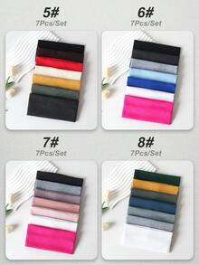 5条条纹和纯色弹力发带，百搭休闲头饰，时尚发饰，经典发带，秋冬度假装扮女士优雅围巾，女士头巾，柔软头巾