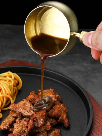 1 pieza Recipiente mezclador de acero inoxidable de 1 onza, de múltiples especificaciones, puede contener mermelada, ketchup, salsa para bistec, etc.