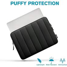 TYUI TECOOL Puffy Laptop Case 14 Inch Laptop Sleeve 14 Inch For 14" Lenovo Thinkpad Ideapad HP EliteBook Pavilion Dell Chromebook Protective Waterproof Sleeve 14 Inch Computer Bag With Small Case Black - 黑色 - 查看 3