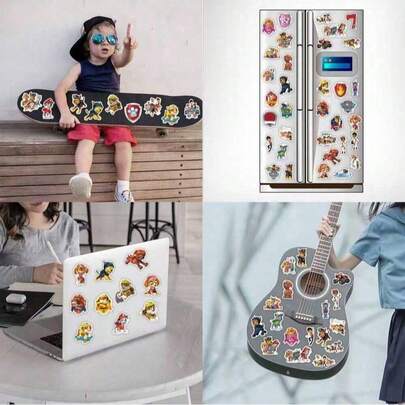 50PCS Cool Cute  Stickers PVC Decal Decoration Phone Skateboard Luggage Fridge Graffiti Sticker Toy Gift For Kid