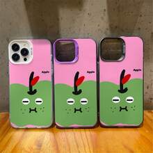 A cute phone case with a creative dopamine fruit pattern, compatible with iPhone 17/16, 15, 14, 13, 12, 11, X, 8, 7, Pro Max and Plus, lightweight, fashionable Christmas gift, navidad diseño navideño, accesorios de protección para celular, funda creativa para la época festiva - Negro - Ver 5