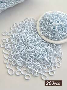 200/400/600/800/1000 Stück weiße Haargummis, hochelastische Haargummis, süßer & niedlicher Stil, kleine Haarringe, Haaraccessoires, geeignet für verschiedene Frisuren, Haardekorationen für Frauen. Geeignet für den täglichen Lässig- und Outdoor-Bereich, Haaraccessoires, ganzjährig einsetzbar. Pferdeschwanz