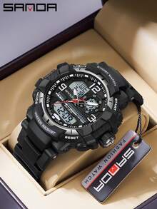 SANDA. SANDA 6130 Brand G- Style Military Watch Men Digital Shock Sports Watches For Man Waterproof Electronic Wristwatch Men - One Size - View 2