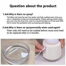 GS44 Humidifier New Rechargeable Humidifier Warm Night Light Digital Display Function Quiet Large-Capacity Home Air Humidifier Dual Nozzles For High Mist Output Suitable Scenarios: Desk Humidifier Bedside Humidifier Indoor Use Holiday Gift Fashion Essential Cozy Ambiance Minimalist Design Battery Capacity: 1200mAh