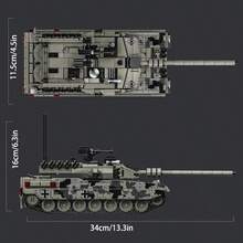 [Blocs de construction de char] Nouveaux blocs de construction de char militaire pour garçons, char de bataille principal avec canon, convient aux adolescents de 14 ans et plus, cadeau d'anniversaire/Halloween/Noël/vacances, emballé - Multicolore - Voir 6