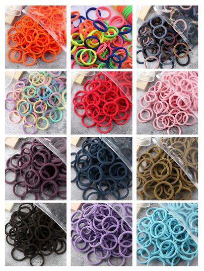 High Elasticity Fabric Hair Ring, Seamless And Not Damaging Hair, Candy Color/Moody Color Multiple Colors Available, Bagged, Universal Hair Accessory, Bag Hairband Wholesale, High Elasticity Hairband Towel Ring Simple.