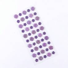1pc DIY Rose Flower Bindi Sticker, Holographic Self-Adhesive Rhinestone Sticker Suitable For DIY Crafts, Scrapbooking, Notebooks, Laptops, Phones, Water Bottles, Diamond Art Stickers, Fun Designs, High-Quality Decals, Decorative Stickers, Creative Decoration. [Random Style Color, Cardboard May Have Color Difference] [Some Parts Random, May Have Color Difference] - Multicolor - View 16