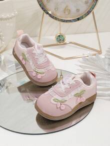 1 Pair Spring/Autumn Low-Top Casual Children Shoes, Soft Sole Breathable Baby Toddler Walking Shoes - Pink - View 5