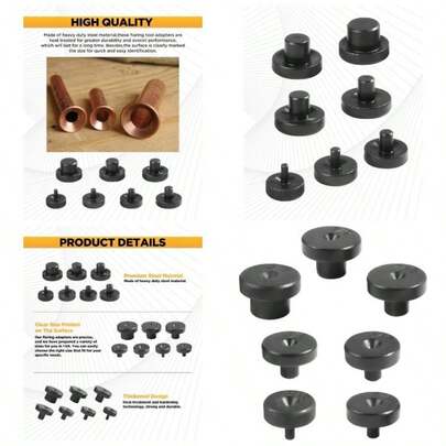 7PCS Double Flare Adapters, Car Accessories Tubing And Flaring Kit, Tubing And Flaring Kit, Fit 3/16, 1/4, 5/16, 3/8, 16, 1/2, 5/8 Inch Tube Expander Flaring