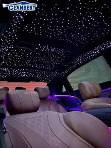 GLANBERT Upgraded Starry Sky Ceiling Light Kit, RGB APP Flashing Fiber Optic Lights, 500pcs 0.03" 6.5ft/2m Fiber Optic Star Ceiling Light Kit, Suitable For Car Truck Roof/Home/Party - A - 查看 6