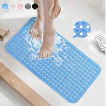 1pc PVC Hollow Letter Ellipse Water Droplets Bath Anti-Slip Mat, Bathroom Shower Room Bathtub Anti-Slip Pad, Shower Room Foot Mat, Toilet Home Shower Pad Home Bathroom Decor Fall Decor Back To School - Multicolor - View 10