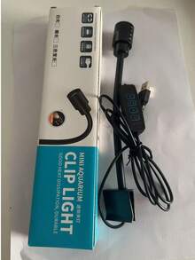 1个可调节LED水族箱灯，3种光束角度（15°/45°/90°），USB夹式防水聚光灯，适用于水生植物造景 - 彩色 - 查看 14