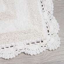 Crochet Cotton 17x24 in. Bath Rug Ivory - Marfil - Ver 3