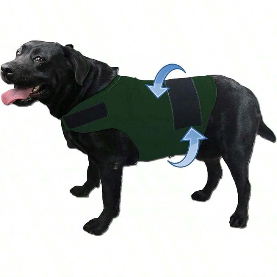 Dog Anxiety Jacket, Skin-Friendly Calming Shirt For Dogs - Dog Vest For Thunder, Fireworks And Separation - Keep Pet Calm Without Medicine & Training, Anti Anxiety Coat For Dogs (Dark Grey, XL)Christmas - 墨綠色 - 查看 1