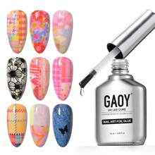 GAOY 16ml Nail Foil Glue, High Adhesion Foil Transfer Gel For Nail Art Stickers, Soak Off UV Light Cure Gel Nail Polish - 1 - 查看 1