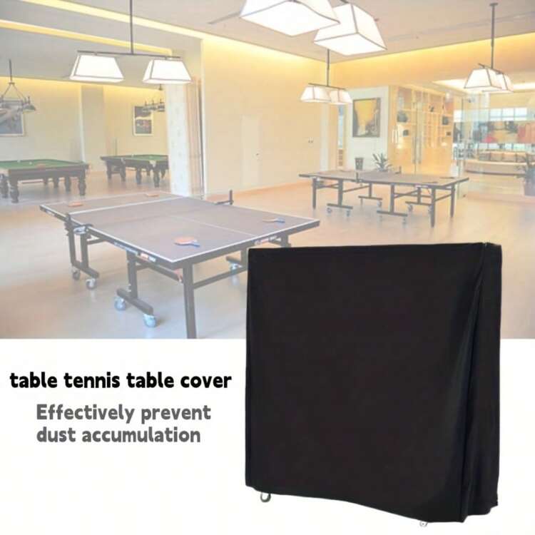 Housse Extérieure Pour Table De Ping-pong : Tissu Oxford 600D Imperméable, UV Et Coupe-vent, 185x70x165 Cm, Avec Sac De Rangement