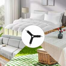 Durable Sheet Straps Black & Pink – 4/8-Pack Non-Slip Sheet Clips, Elastic Bed Sheet Fasteners For Tight, Wrinkle-Free Sheets - màu đen - Xem 11