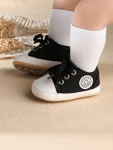 Spring/Autumn New Infant Shoes, Soft Sole Anti-Slip Anti-Kick 6-9 Months 0-1 Year Old Boys/Girls Toddler Walking Shoes - Black - View 4