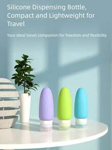 1 Peça (Cor Aleatória) Garrafa de Loção de Viagem Silicone Cor de Doce, Dispensador Recarregável Portátil de Produto de Limpeza Cosmética e Cuidados com a Pele
