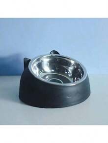 1 Stainless Steel Cat Bowl, Dog Bowl, Double Bowl, Cervical Protection, Cat Bowl, Slanted Mouth, Anti Slip Pet Bowl Feeder - Multicolor - View 9