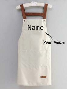 1pc Custom Apron For Dad Father Men Women Custom Text Logo Chef Cooking Kitchen Apron Personalized Kitchen Waterproof Apron Custom Logo Name Chef Cooking Apron Perfect For Mom Husband Girlfriend Boyfriend Father's Day Valentine's Day Mother's Day Birthday Anniversary Graduation Wedding Love Unique