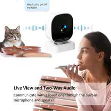 无线智能摄像头，婴儿监视器，带双向语音、红外夜视、远程手机APP控制，家用安防摄像头，室内/室外监控摄像头 - 白色 - 查看 10