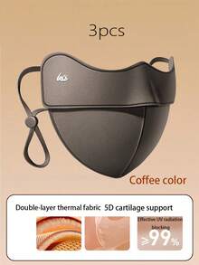 Comfortable & Fashionable Women's Face Mask - Windproof, Thick 3D Warm, With Ear Hooks, Nylon Material, Washable, Warm Protective Mask For Women, Highly Attractive, Autumn/Winter Windproof & Cold-Proof, Eye-Caring