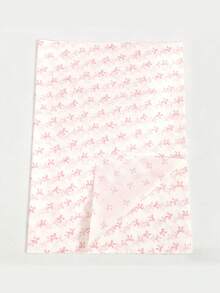 5/10/20pcs Pink Bow Pattern Gift Wrapping Paper, Suitable For Gift Decoration, Bouquet Packaging, Gift Box Lining, DIY And Various Occasions Like Valentine's Day, Thanksgiving, Mother's Day, Birthday, Wedding, Graduation, Party, Etc.