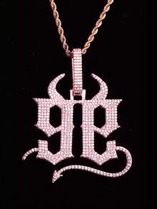 DUBSS 1 Piece Iced Out Back To Back 99 Necklace Pendant For Men 5A Cubic Zirconia Gold Plated Hip Hop Jewelry - Number - View 6