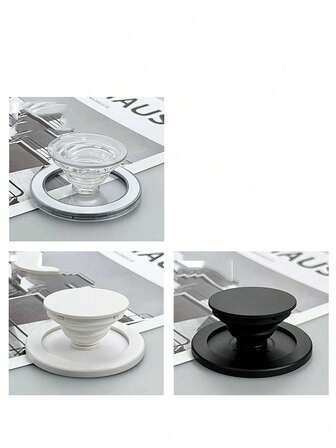 1个超薄便携式伸缩透明磁吸式手机支架