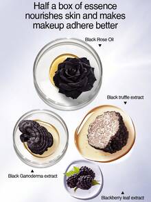 LUONANOESS Paleta 3 en 1 de rubor en polvo de terciopelo, iluminador y contorno - Black Magic Cloud Feeling, maquillaje natural luminoso, ligero y transpirable, ideal para mujeres y niñas, regalo perfecto para cumpleaños, fiesta, Navidad, boda, invitada de boda, elegante, viaje, dulce, ocasiones de cita