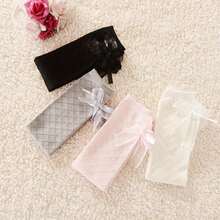 4 Pairs Girly Bow Accent Textured Over The Knee Socks - Fashionable Thigh High Socks Set For Daily & Cosplay. - Multicolor - View 8