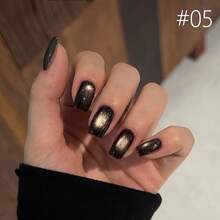 MANEL 10ml 秋冬新款黑宝石猫眼凝胶指甲油 - 黑色、灰色、黑珍珠色、玻璃珠美甲 - 彩色 - 查看 8
